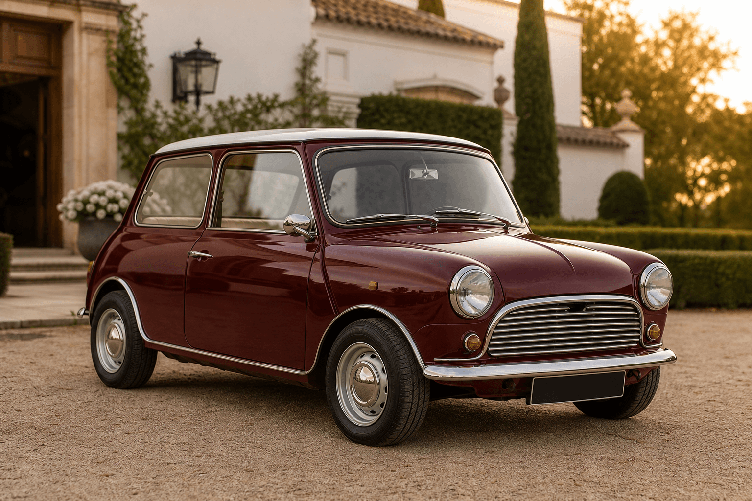 Mini Cooper clásico para bodas